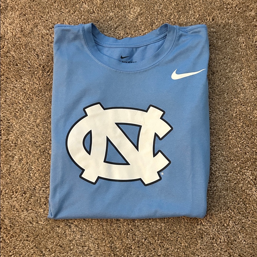 Nike UNC Tar Heels Mens M Carolina Blue Dri-Fit Tee - Picture 3 of 8